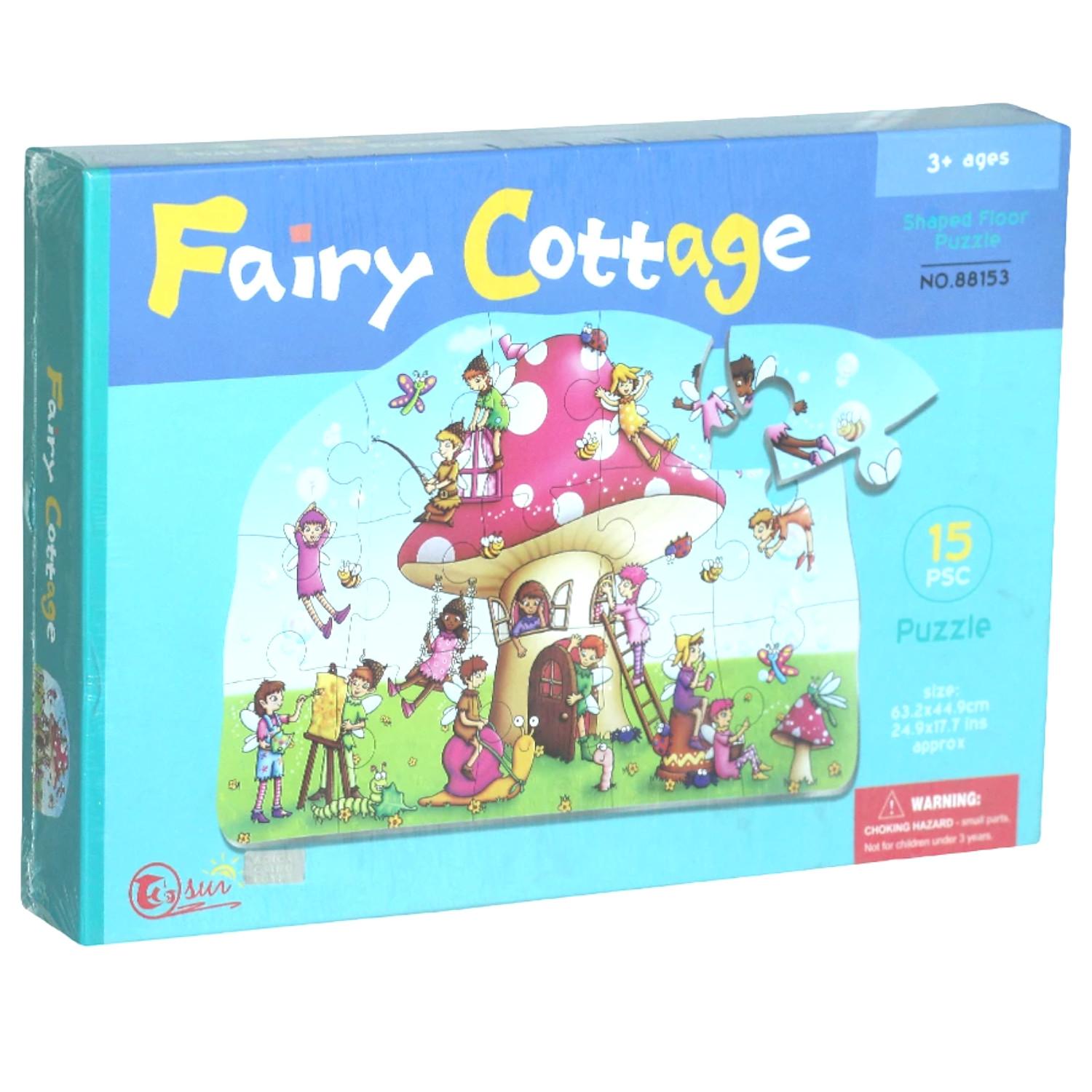 Tu Sun Fairy Cottage Shaped Floor Puzzle -15 Pcs