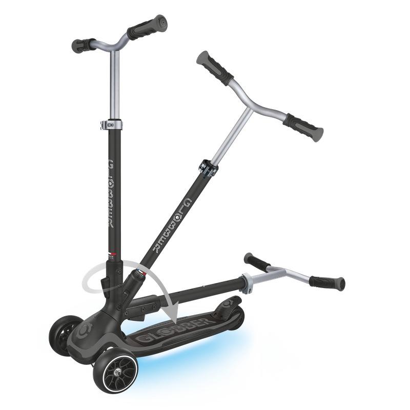 Globbler Ultimum Lights Scooter Charcoal Grey