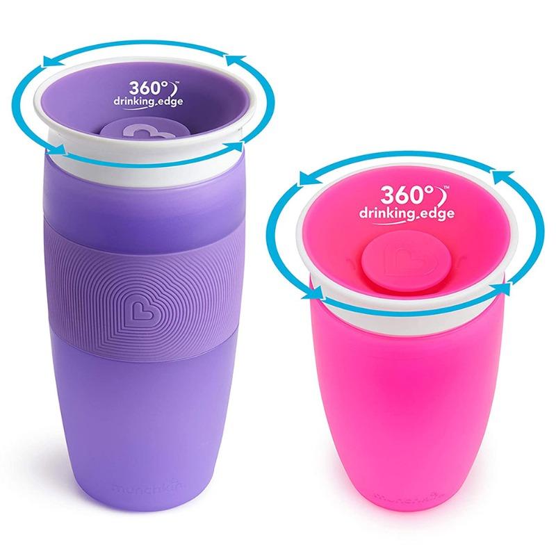 Munchkin It s A Miracle Sippy Cup Gift Set Pink and Purple