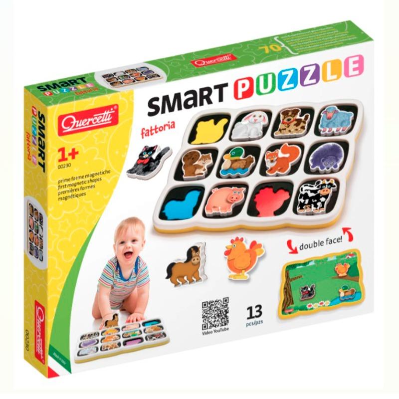 Quercetti Happy Farm Magnetic Puzzle -13 Pieces