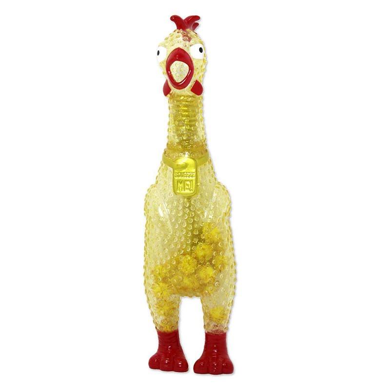 Animolds Squeeze Me Clear Chicken Toy