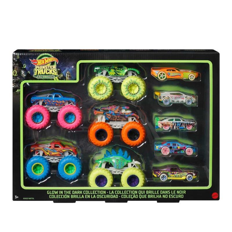 Hot Wheels Monster Trucks Glow in the Dark Multipack