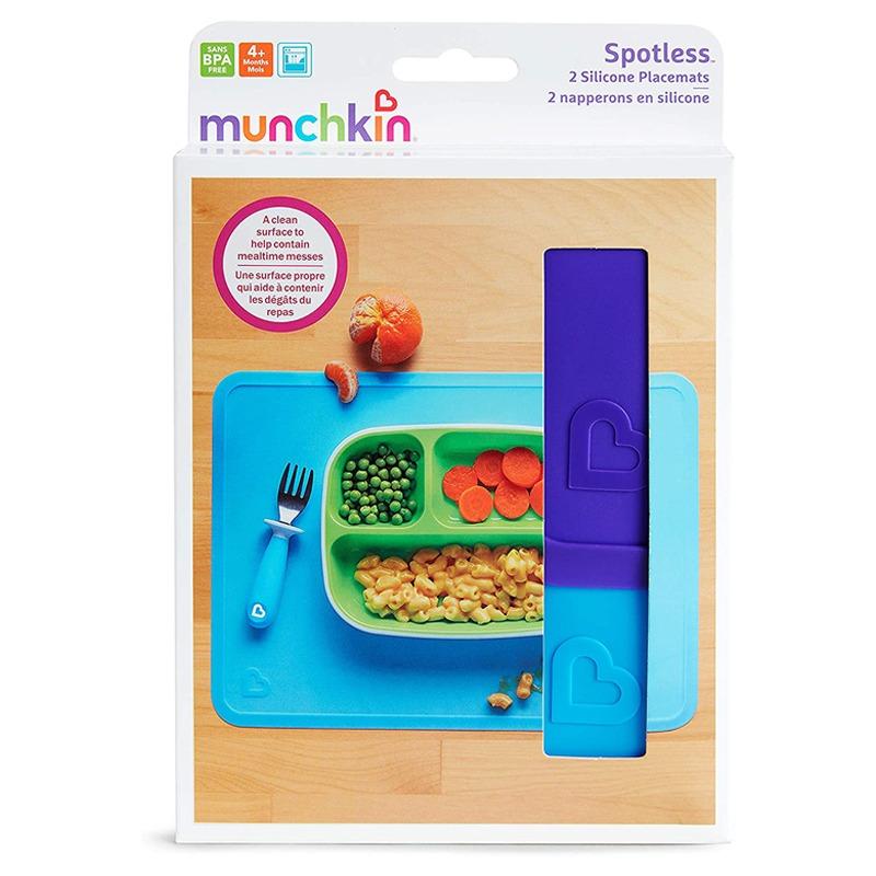 Munchkin Spotless Silicone Placemats For Kids - 2 Pcs
