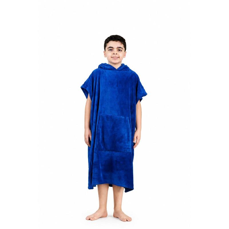 Ocean Breeze Kids Hooded Poncho Navy Blue