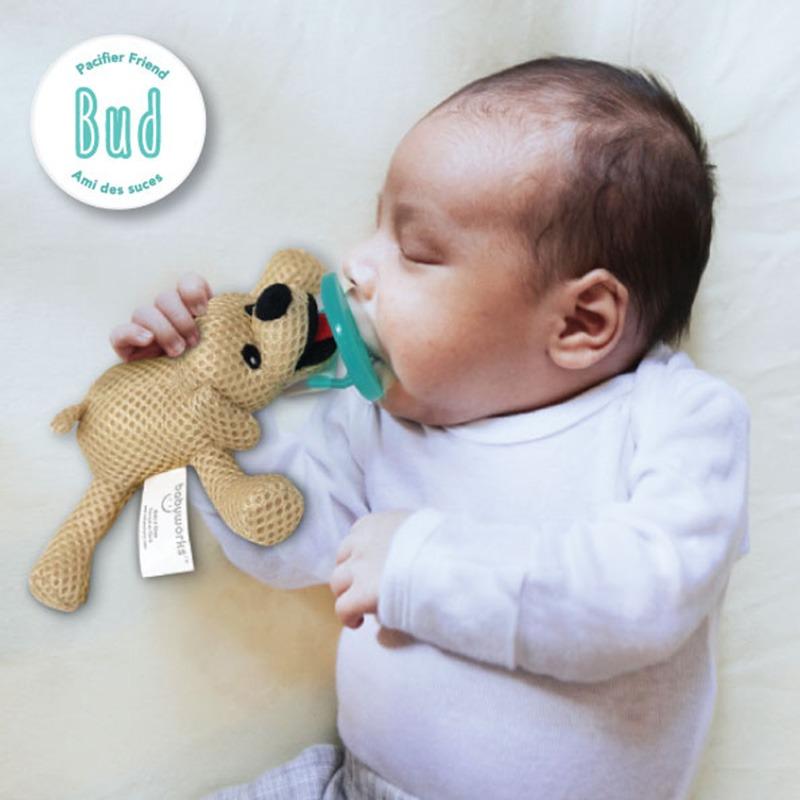 Baby Works Pacifier Friend With Pacifier - Bud Puppy