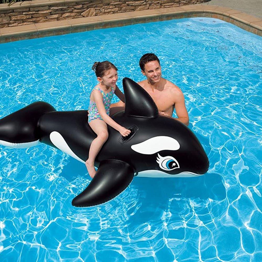 Bestway Black N White Whale Ride On