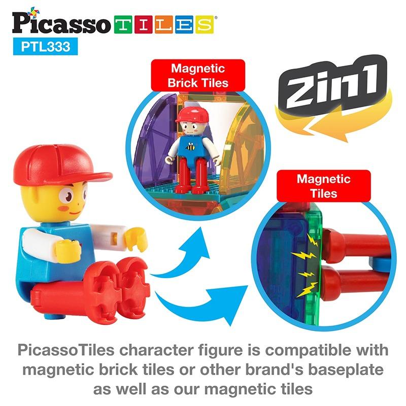 PicassoTiles Magnetic Building Set - 333 Piece