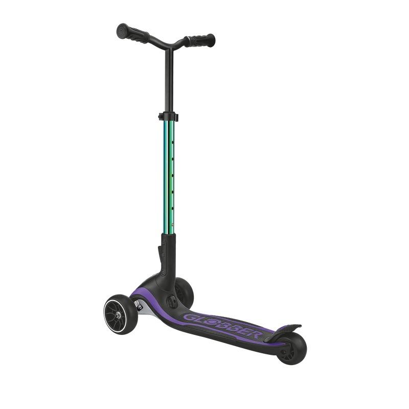 Globber Ultimum Premium Kids Scooter Foldable Adjustable 3 Wheel Ride On Neo Chrome Edition