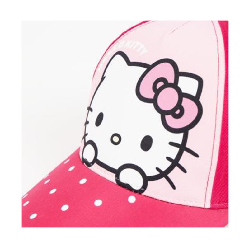 Hello Kitty Bright Fuchsia Polka-Dot Baseball Cap