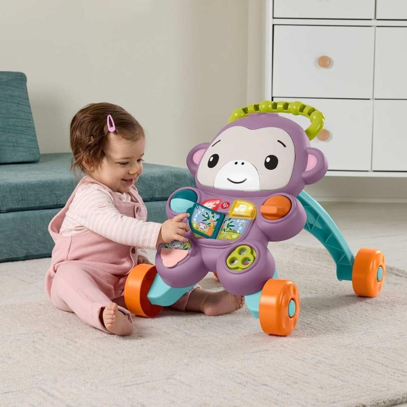 Fisher Price Learn With Me Purple Monkey Baby Walker