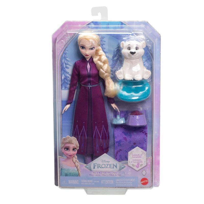 Disney Frozen Elsa Fashion Doll Bear Cub Figure Set