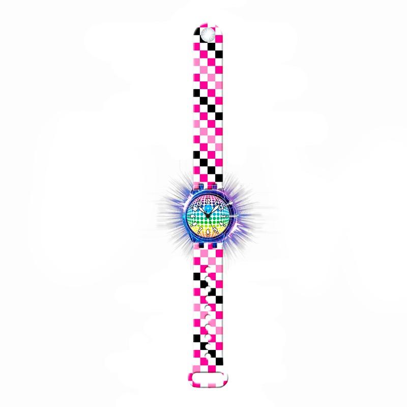 Watchitude Glow Light Up Watch - Pink Checkers