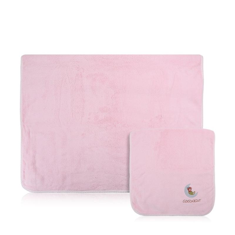 Kids Microfiber Towel Set 2 Pieces Pink