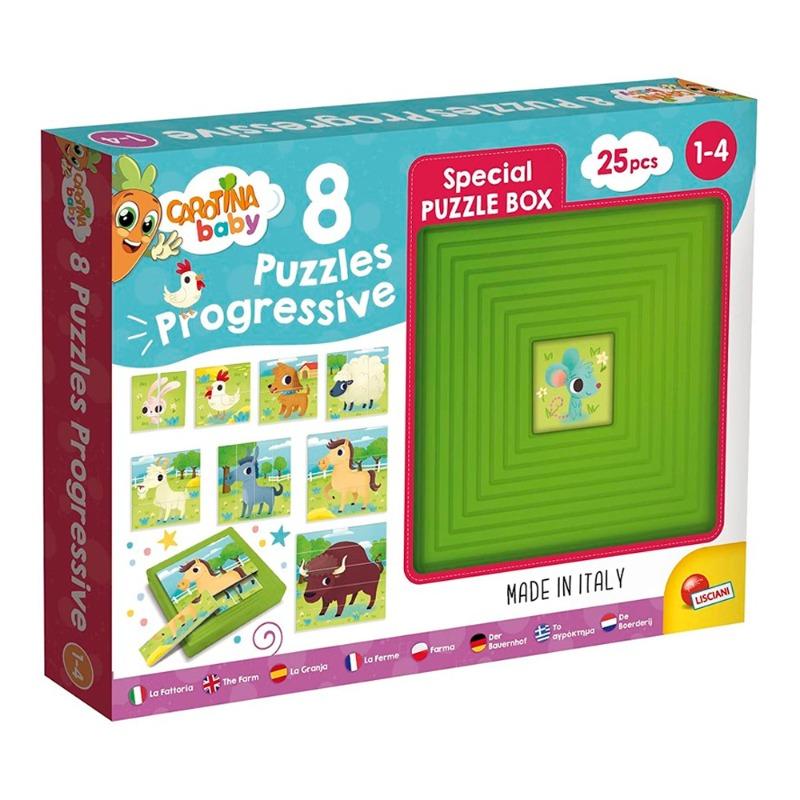 Lisciani Carotina Baby 8 Progressive Puzzles The Farm