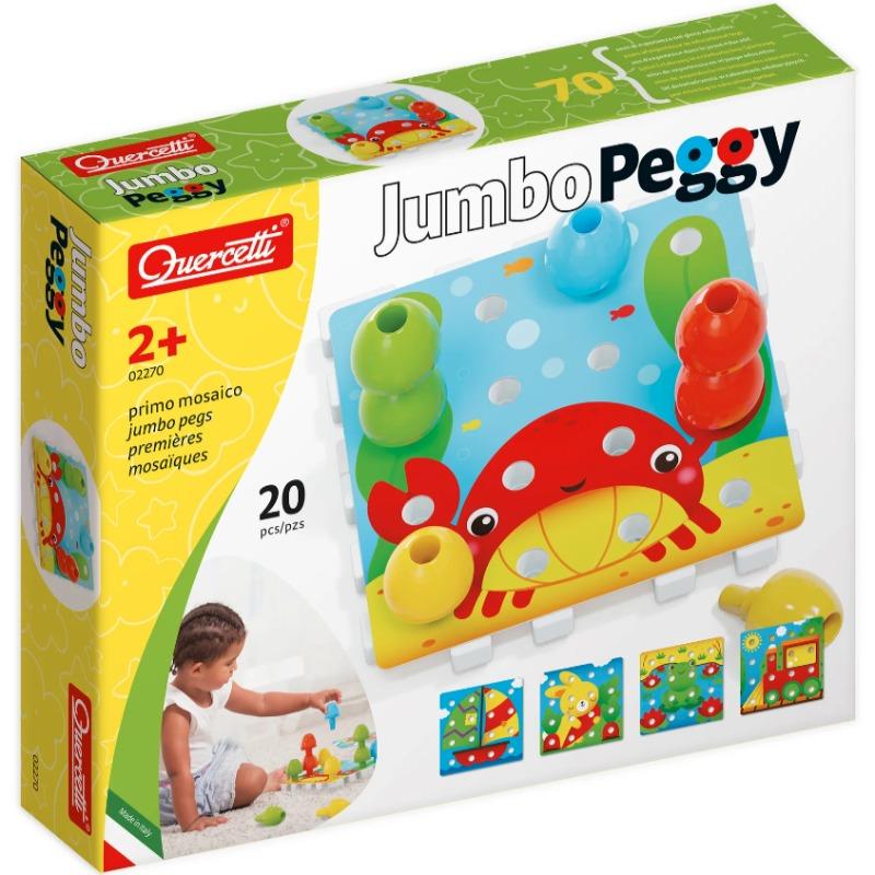 Quercetti 2in1 Jumbo Peggy Insert Mosaic- 20Pcs