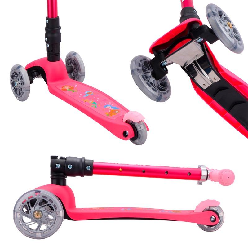 BOLDCUBE 3 Wheel Scooter Folding Teeny (Pink)