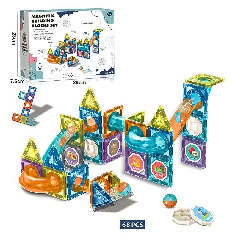 Magnetic Building Blocks Set - 68 Pcs