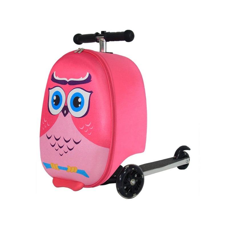 Eva Scooter Suitcase Owl - 19 Inch