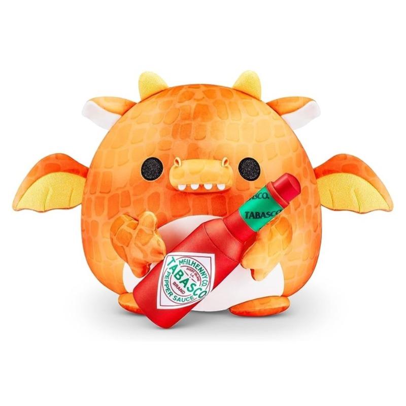 Snackles Medium - Dragon Holding Plush Tabasco Red Pepper Sauce