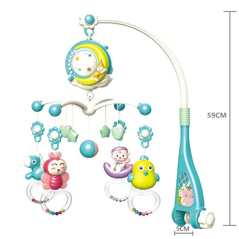 Ibi-Irn Bed Rack with Bells and Lights- Blue