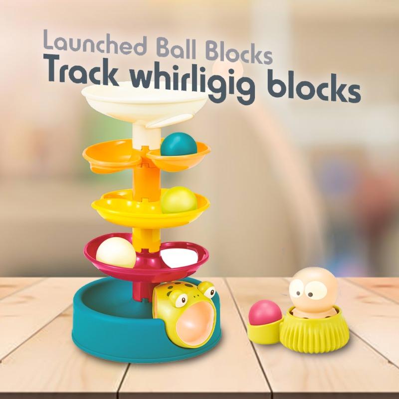 Smoneo Launched Ball Blocks Track Whirligig Blocks Set