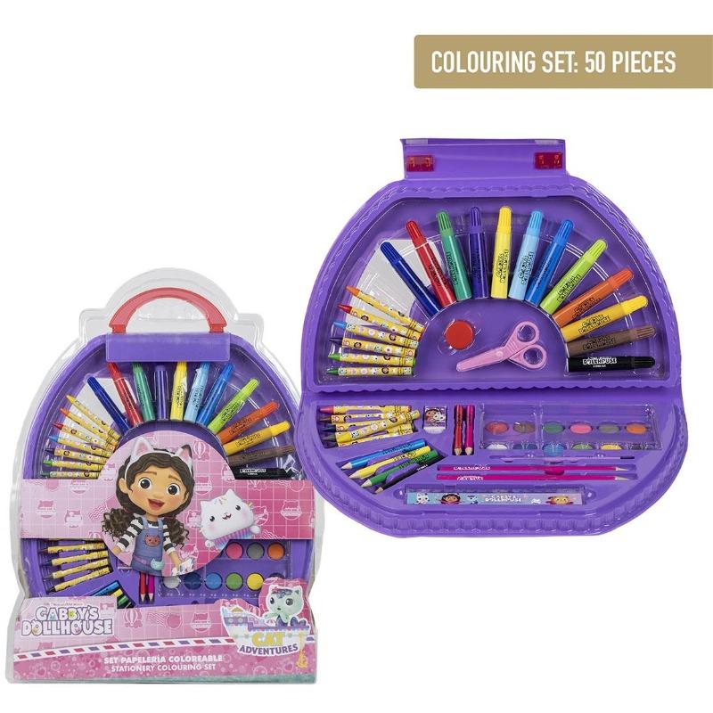 Gabbys Doll House Colorable Stationery Set 50 Pcs Box