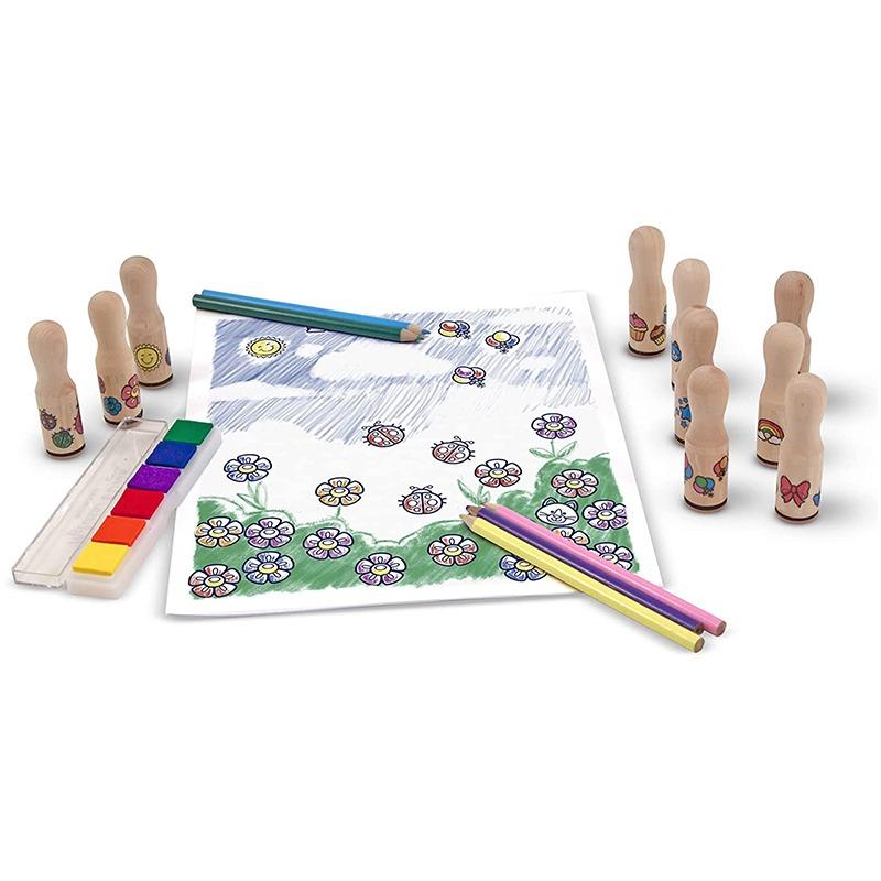 Melissa And Doug Deluxe Happy Handle Stamp Set