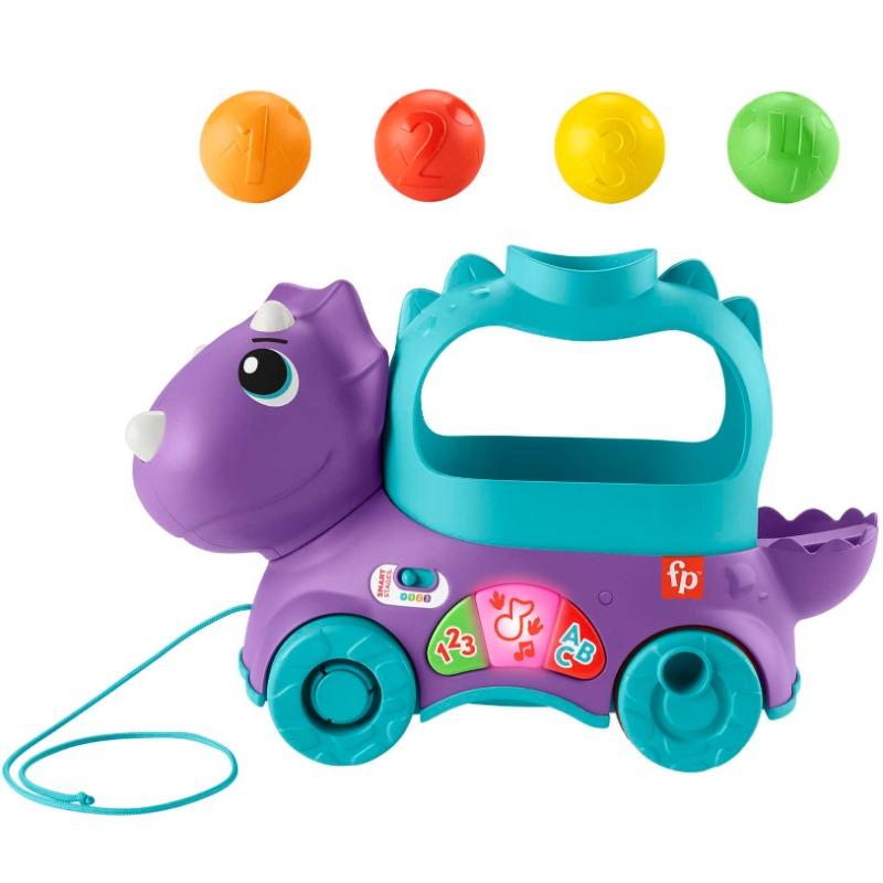 Fisher-Price Triceratops Interactive Ball Popper Pull Toy