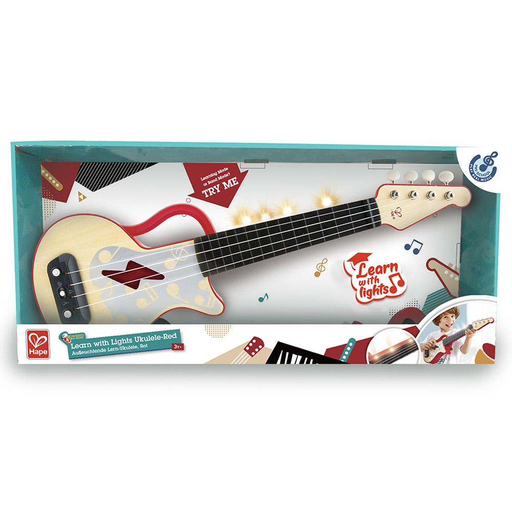 Hape - Learn With Lights Ukulele - Red