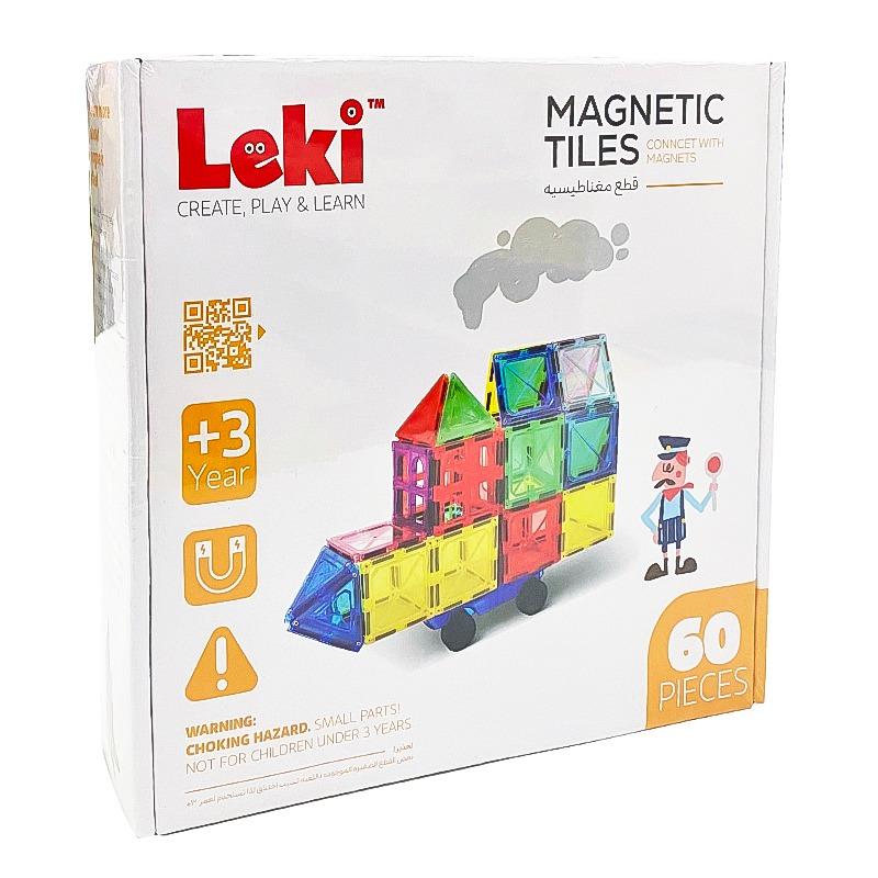 Leki Magnetic Tiles Mega Pack - 60 pieces