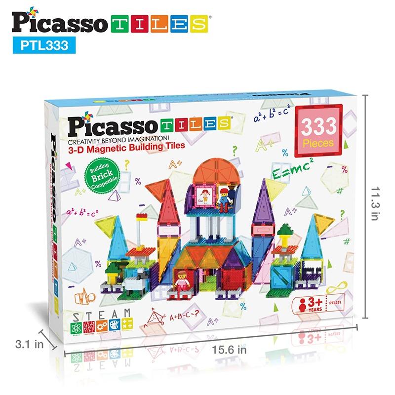 PicassoTiles Magnetic Building Set - 333 Piece