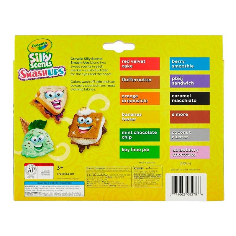 Crayola Silly Scents Smash Ups Markers 12 Count