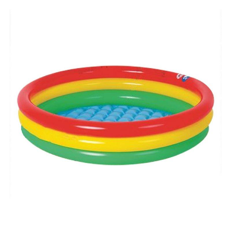 Sun Club Inflatable Colorful 3 Rings Pool