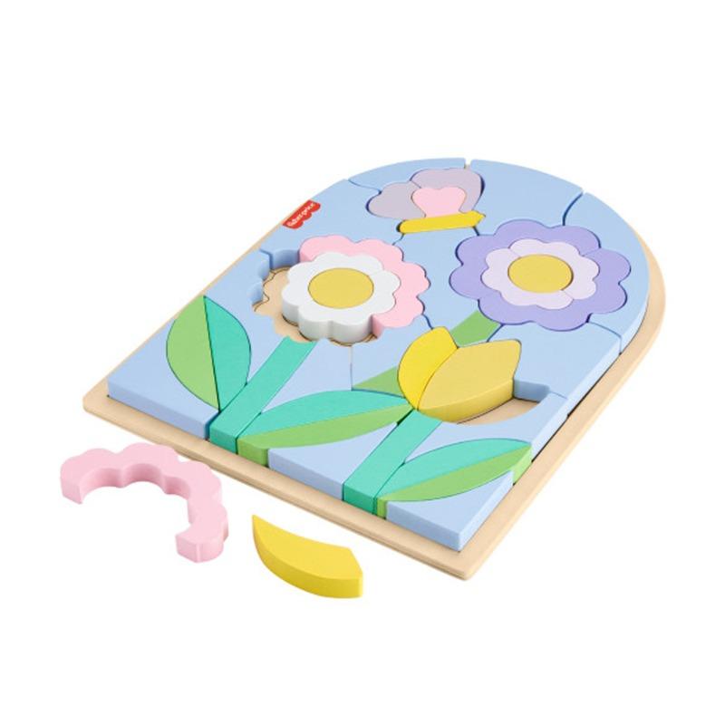Fisher Price Wooden Flower Puzzle Blocks