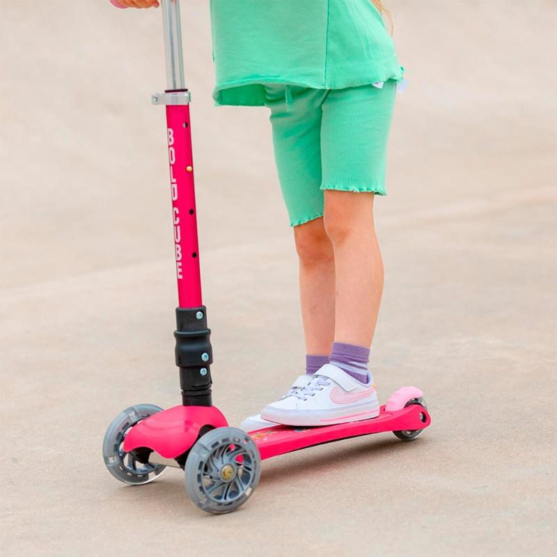 BOLDCUBE 3 Wheel Scooter Folding Teeny (Pink)