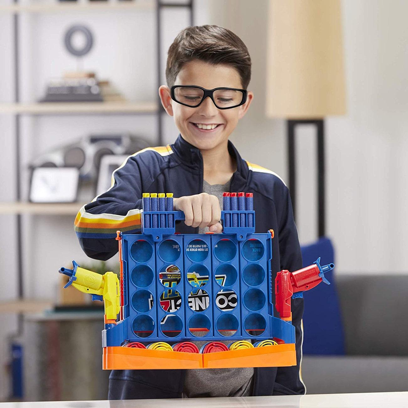 Gaming Connect 4 Blast Game With Nerf Blasters Darts