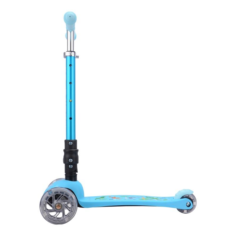 BOLDCUBE 3 Wheel Scooter Folding Teeny Dinosaur (Blue)