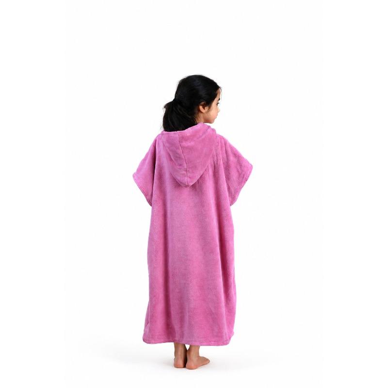 Ocean Breeze Kids Hooded Poncho Pink