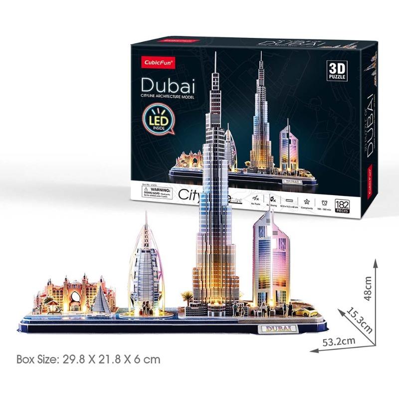 CubicFun 3D Puzzle LED City Line 182pc Dubai