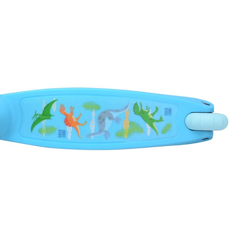 BOLDCUBE 3 Wheel Scooter Folding Teeny Dinosaur (Blue)