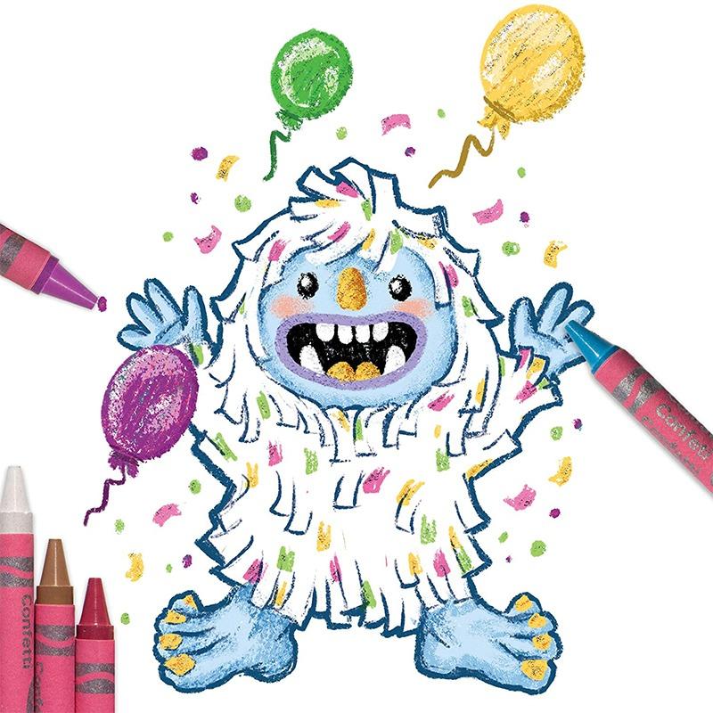 Crayola Confetti Crayons 24Ct