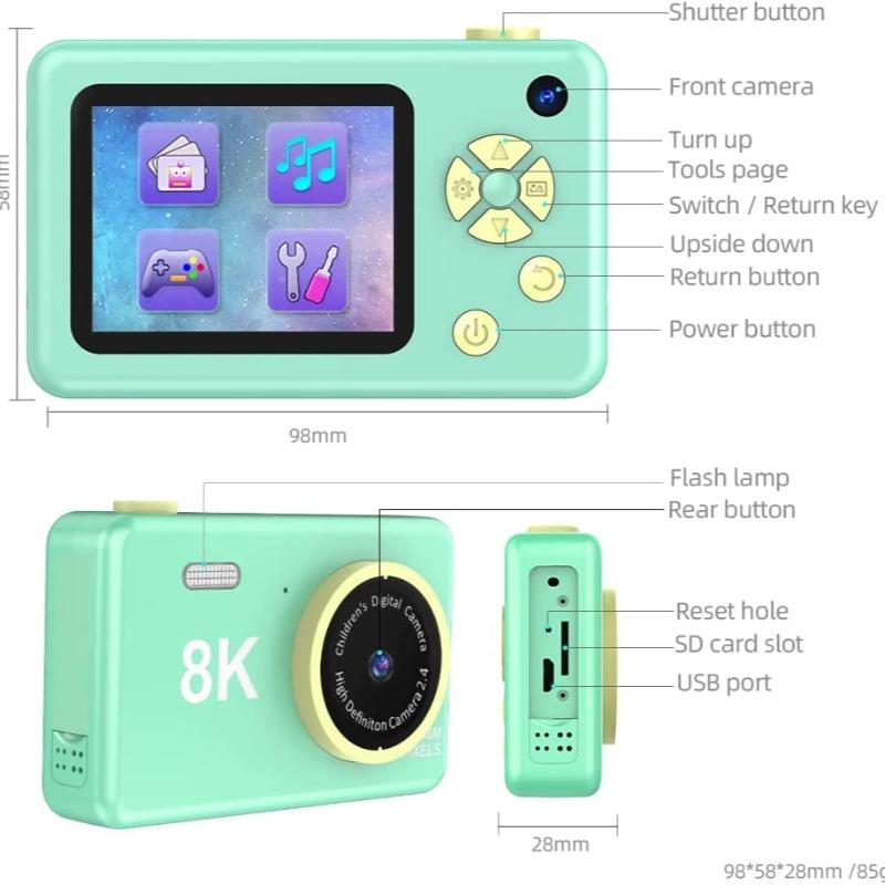 My Cam Children 8K Digital Camera - Green