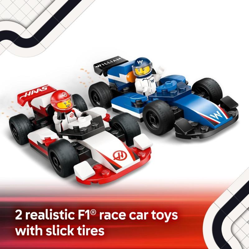 Lego City F1 Williams Racing & Haas Race Cars Vehicle Toy Set 60464