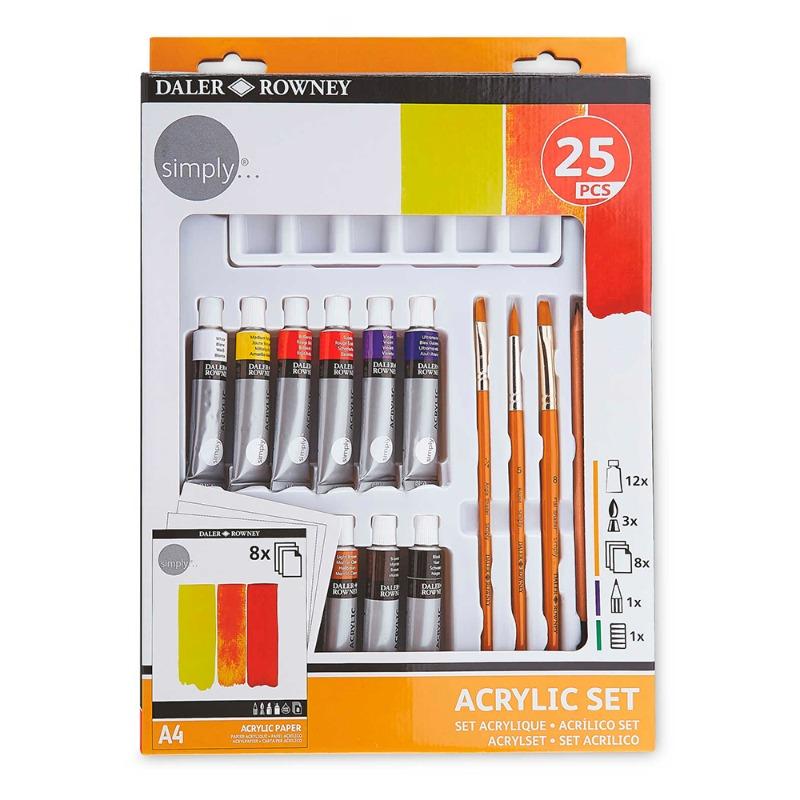 Daler Rowney Acrylic Art Set - 25 Pcs
