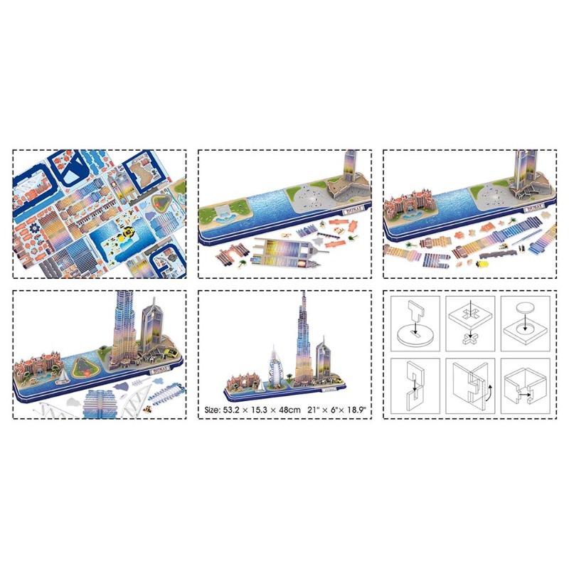 CubicFun 3D Puzzle LED City Line 182pc Dubai