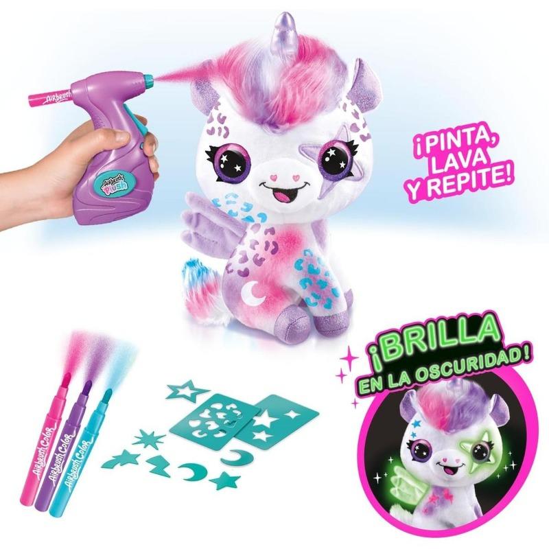Canal Toys Airbrush Plush - Glow In The Dark Magic Unicorn