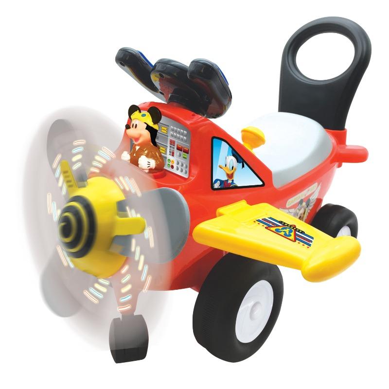 Kiddieland Toys Disney Mickey Mouse Airplane Light and Sound Ride-on