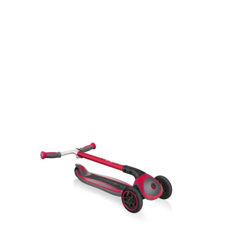 Globber Master Kids Scooter - Adjustable Foldable 3-Wheel Ride On - New Red