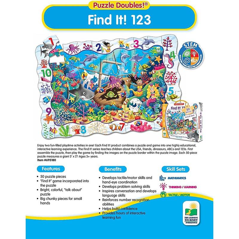 The Learning Journey Puzzle Doubles Find It 123 - 50 Pcs