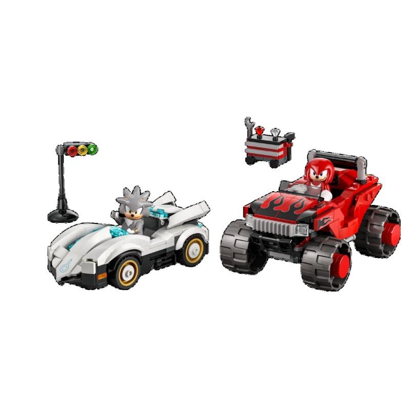 Lego Sonic Silvers Car Vs. Knuckles Monster Truck 378 Pcs 77118